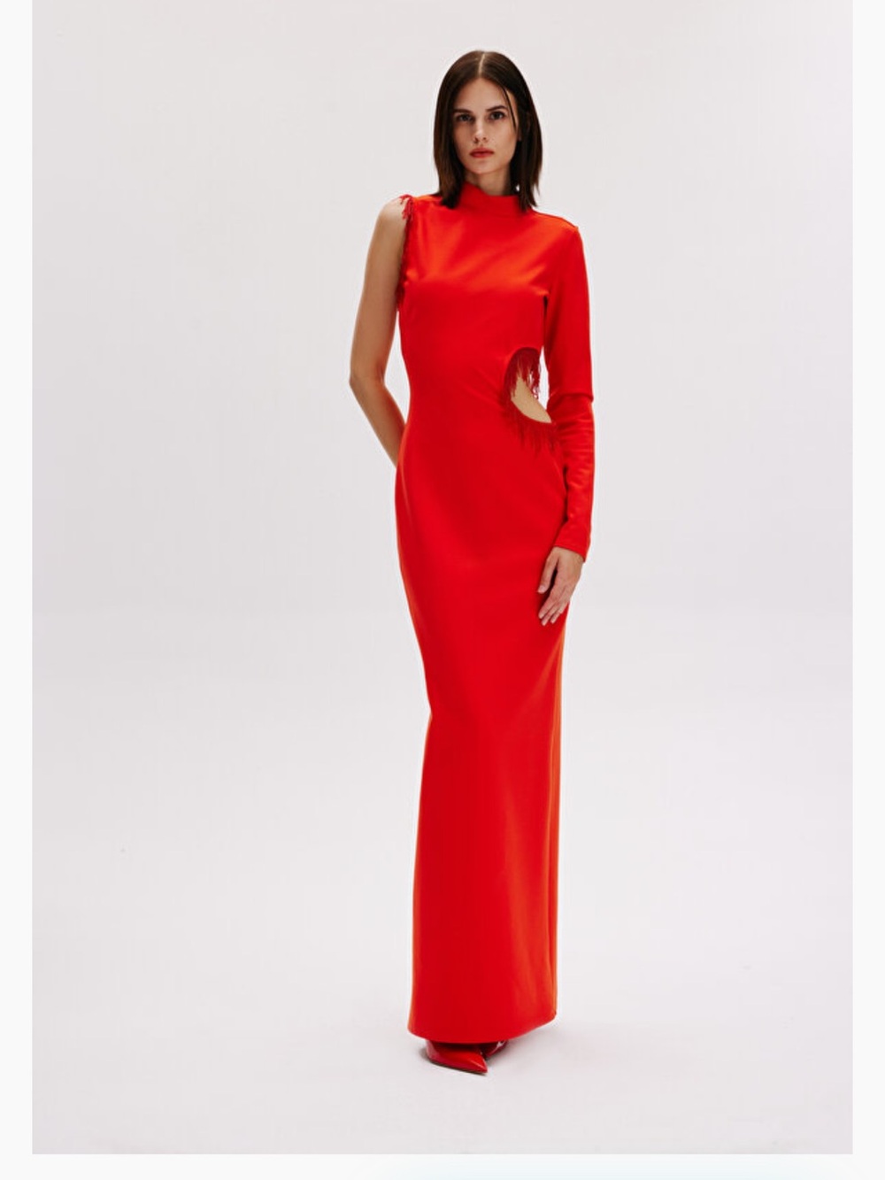 STAUD Formal Cut-Out Red Gown